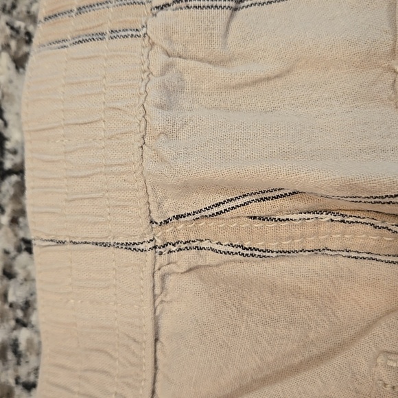 ANTHROPOLOGIE LINEN BLEND STRIPED WIDE LEG PANTS. SIZE SMALL. - Picture 8 of 9